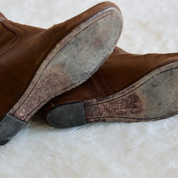 Frye Leather Carlson Hidden Wedge brown bootie - Picture 7 of 12